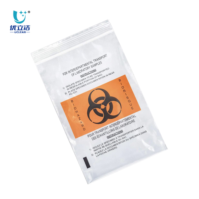 Disposable leakproof lab specimen bags with zip lock